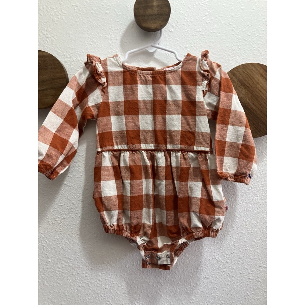 Ruffle Butts Long Sleeve Burnt Orange Winter Bubble Romper Size‎ 2T
